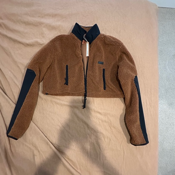 SKIMS Jackets & Blazers - SKIMS Tan and Black Teddy Jacket